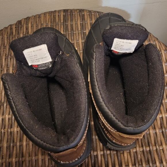 Tamarack Mens All-Season Waterproof Boots 8 Brown Suede Zip Front Insulated Warm - Picture 4 of 10